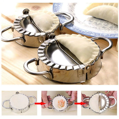 Stainless Steel Dumplings Tool Dumpling Mold Household Manual Press Kitchen Pastry Baking Dumpling Maker Accessories