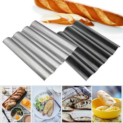 2/3/4pcs Non-Stick Bread Pans Baking utensils Tray Pastry Tools Loaf Baguette Mold Loaves Pan Bakeware WF13