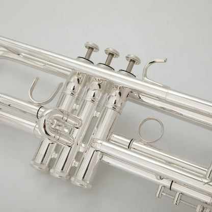 Made in Japan quality 8335 Bb Trumpet B Flat Brass Silver Plated Professional Trumpet Musical Instruments with Leather Case