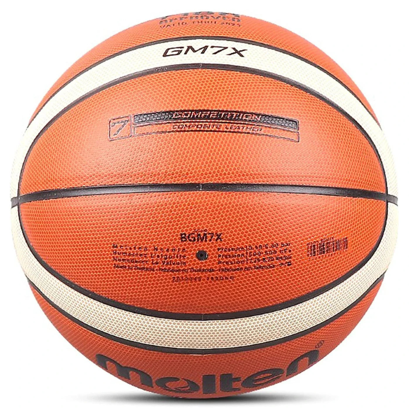 Molten GM7X Basketball Standard Ball, Official Certification, Competition, Men's and Women's Training Ball Team, Size 7