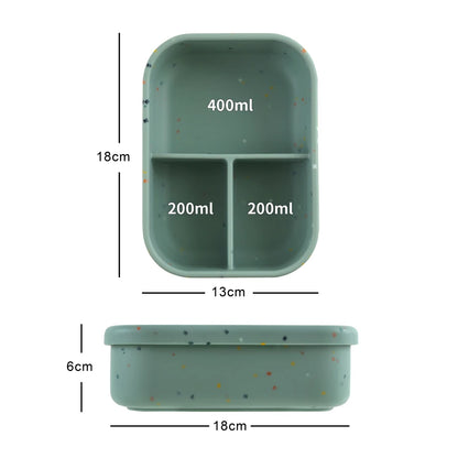 New Baby Silicone Lunch Box Food Grade Dishes Plate Crisper Microwave Lunch Box Lunch Box Baby Feeding Bowl Outdoor Box