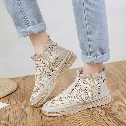 New Women's Breathable Mesh Summer Shoes Lace Walking Shallow New Solid Non Slip Casual Shoes 35-40 HOT