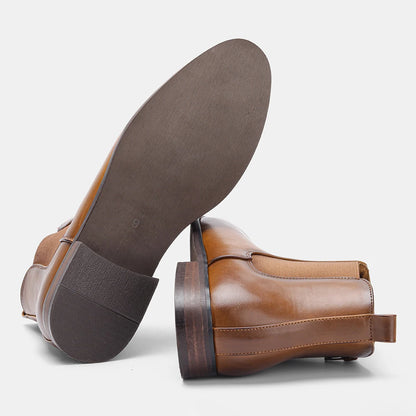 7-13 Chelsea Boots Men Brand Comfortable Fashion Leather Boots #Dx214