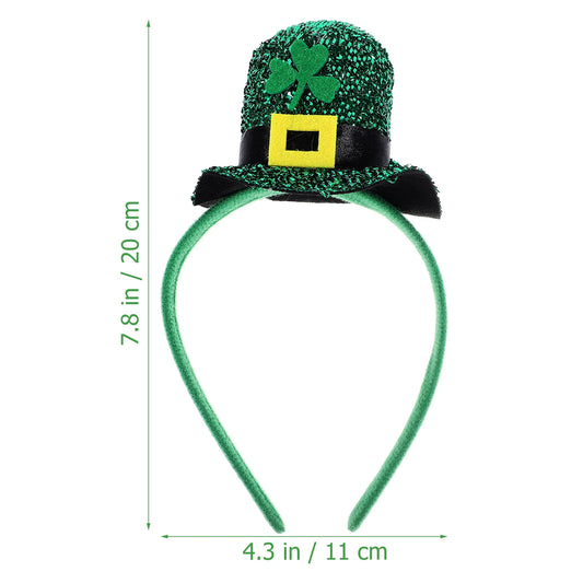 Headband Cuckold Headdress for St Patrick’s Clothing Top Hat Festival Headbands Saint Patrick's Day Hair Hoops Miss