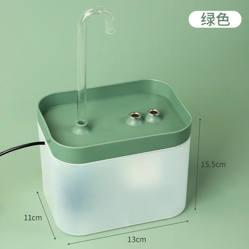 Pets Water Fountain Auto Filter USB Electric Mute Cat Drinker Bowl 1500mL Recirculate Filtring Drinker for Cats Water Dispenser