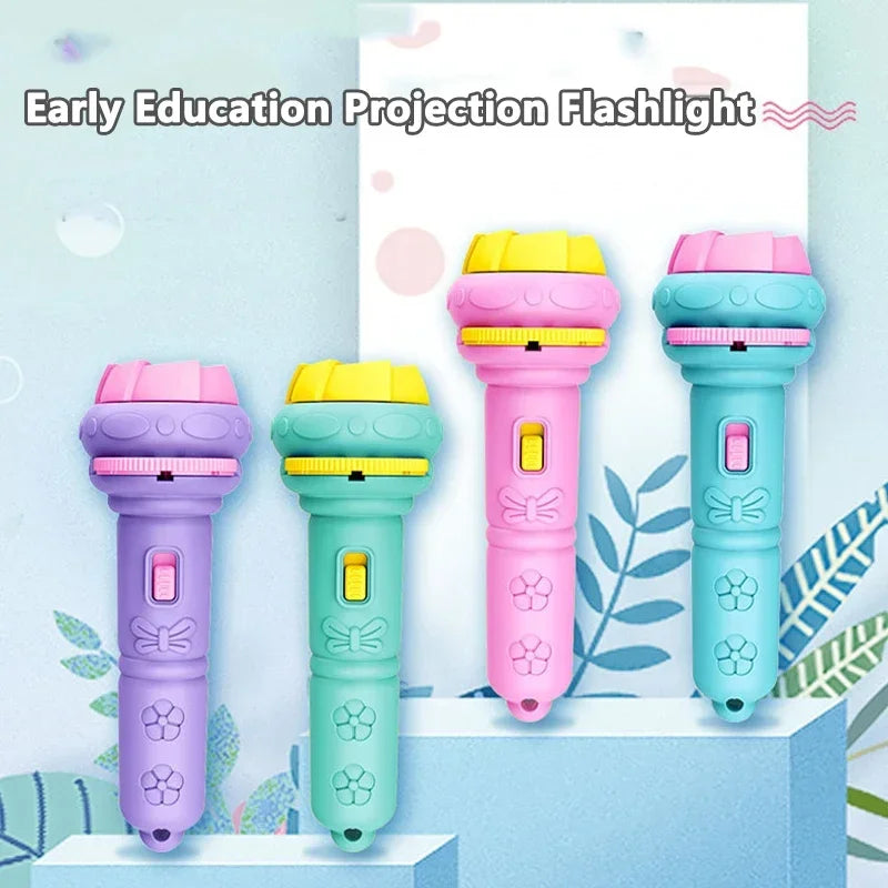 Baby Projector Torch with 80 Patterns Child Projection Flashlight Toy Bedtime Story Book Early Education Projection Luminous Toy