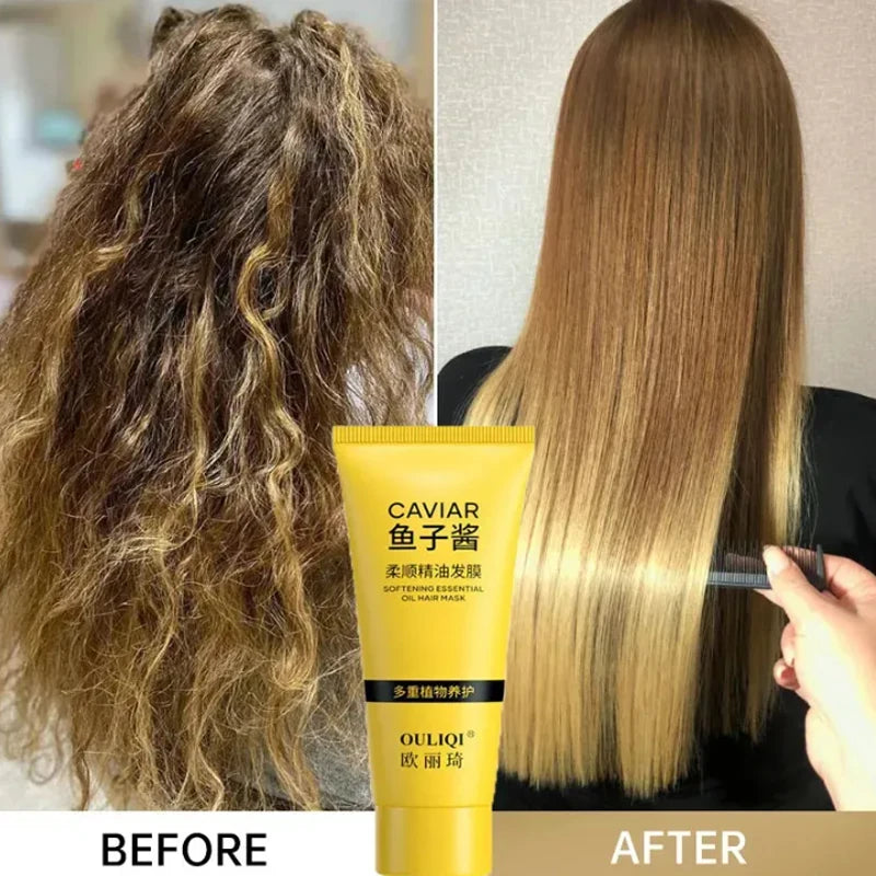 Organic Caviar Hair Mask 5 Seconds Repair Damage Frizzy Smooth Hair  Keratin Straightening Restore Soft Nourish Magical Hair Care