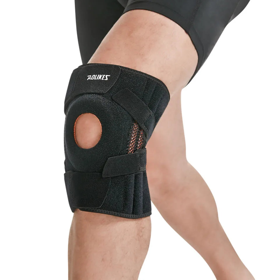 AOLIKES 1PCS Knee Brace with Side Stabilizers & Patella Gel Pads for Knee Pain Support and fast recovery for men and women