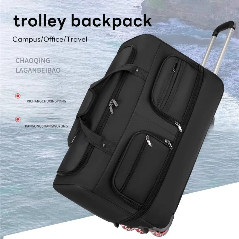 High-quality Suitcase Oxford Cloth Trolley Case Shoulder Bag Multifunctional Boarding Box Rolling Luggage