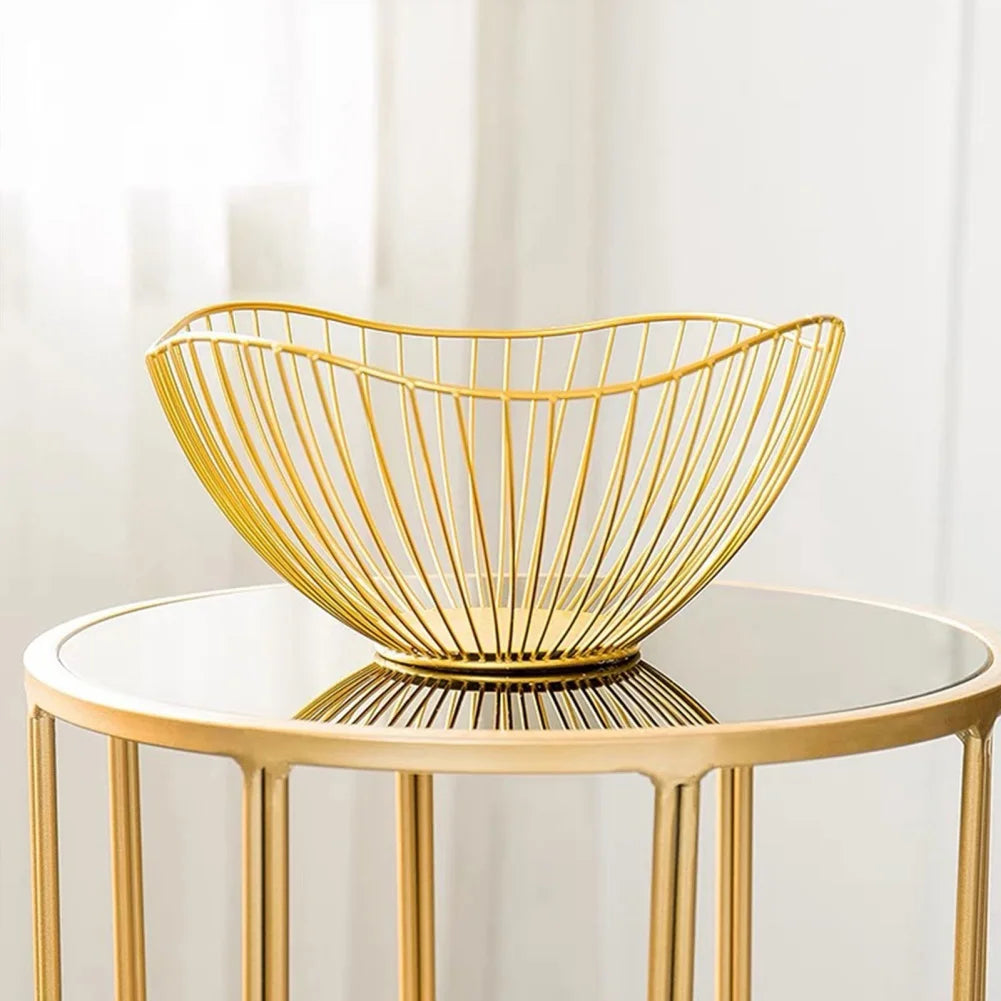 Multi-Size Iron Fruit Basket Durable Metal Wire Storage Bowl for Eggs Snacks Bread Dining Table Indoor Cosmetics Storage Basket