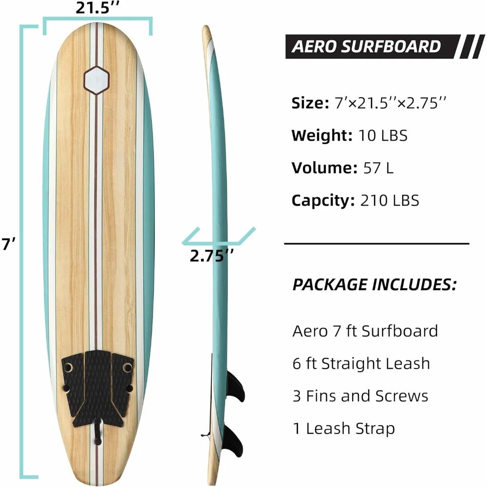 Soft top foam beginner surfboard for adults and children surfing