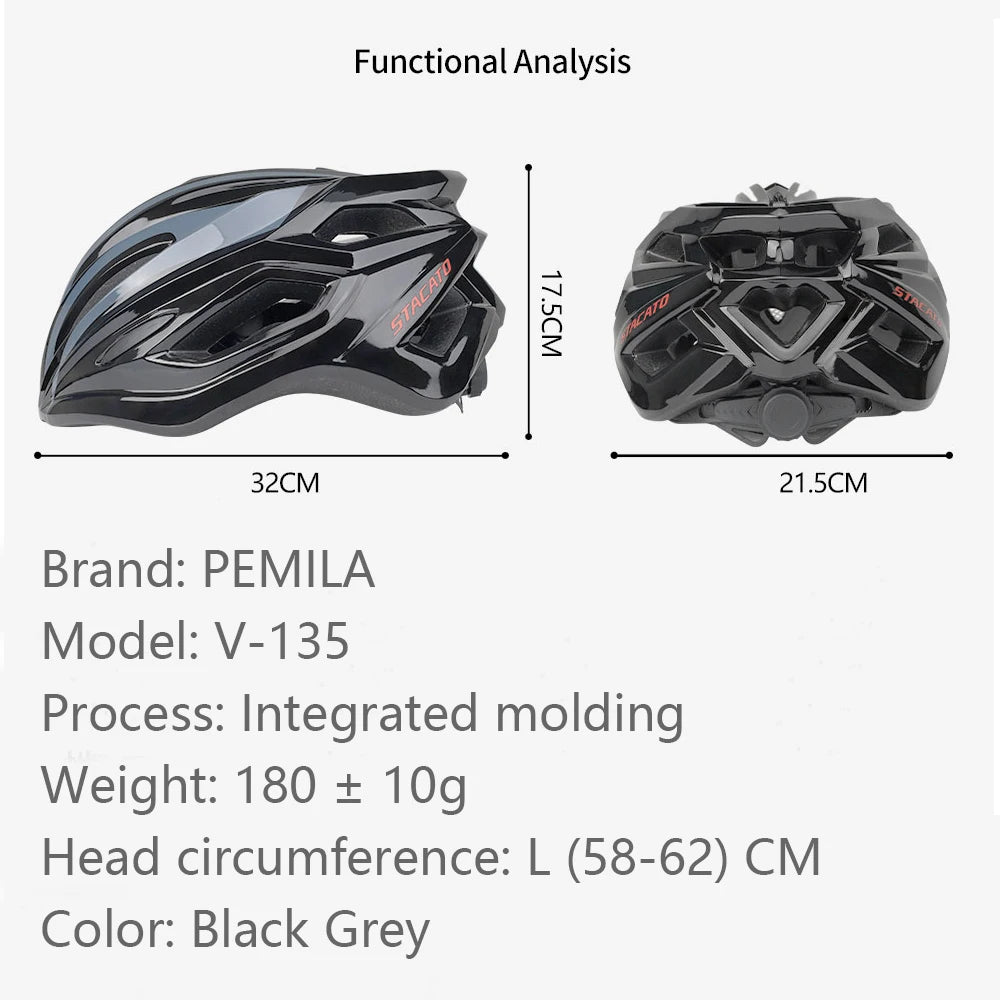 PEMILA New Ultralight Cycling Helmet Cycling Safety Cap Bicycle Helmet for Women Men Racing Bike Equipments MTB Bike Helmet 180g