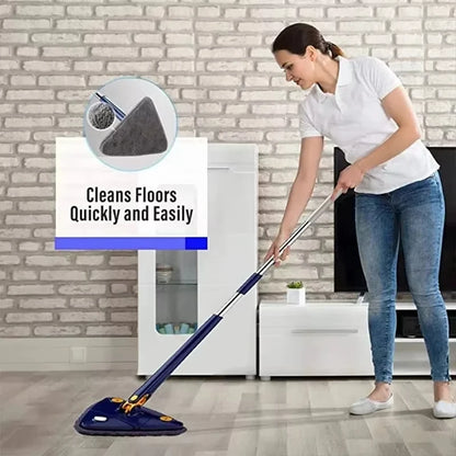 Rotatable Telescopic Triangle Mop 360° Spin Cleaning Mop Squeeze Wet And Dry Use Water Absorption For Home Floor Ceiling