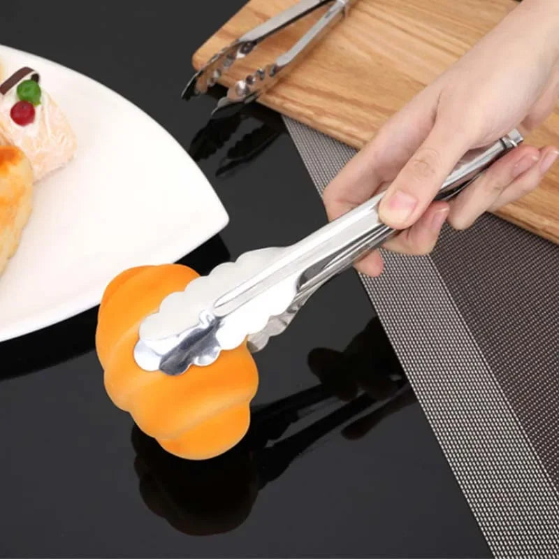 Stainless Steel Food Tongs Cooking BBQ Meat Clip Heat Bread Salad Kitchen Tool 7/9/12in Non-slip Utensils Kitchen Accessories