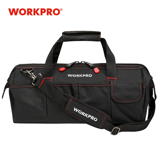 WORKPRO Tool Bag, Portable Waterproof Electrician Bag Multifunction Canvas Tool Organizer for Repair Installation HVAC