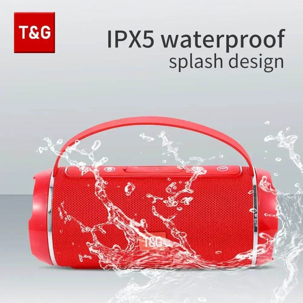 T&G Bluetooth Speaker TG116c TWS Wireless Powerful Box Portable Outdoor Speakers Waterproof Subwoofer 3D Stereo Sound HandsFree