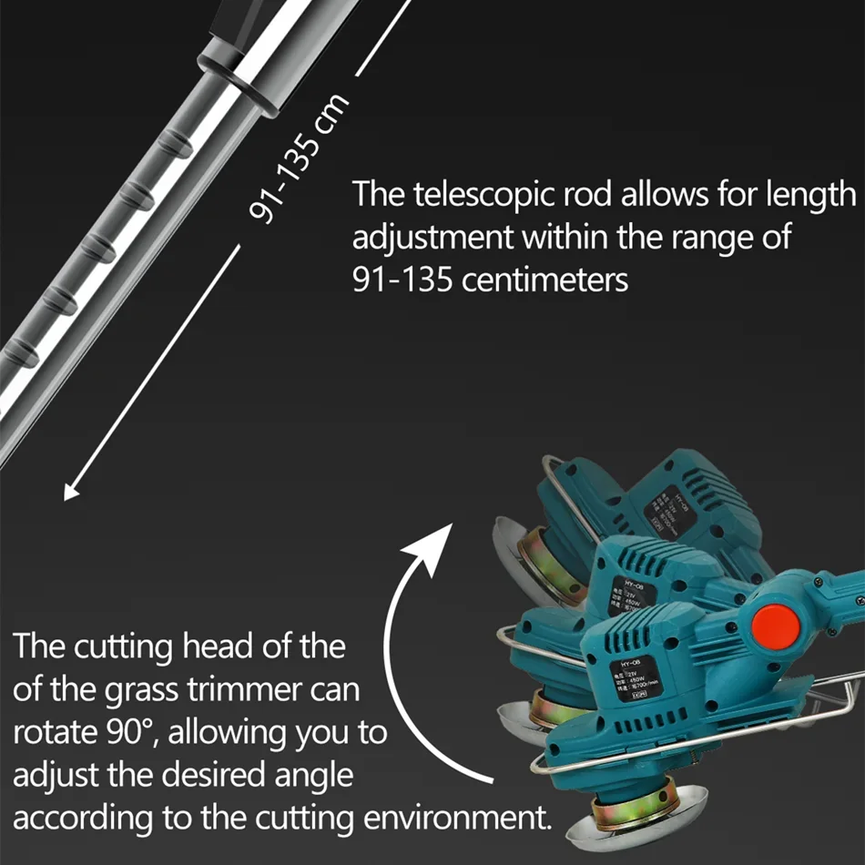 KAKYOIN Brushless Electric Lawn Mower Cordless Grass Trimmer Branches Shrub Pruning Cutter Garden Tools For Makita 18V Battery