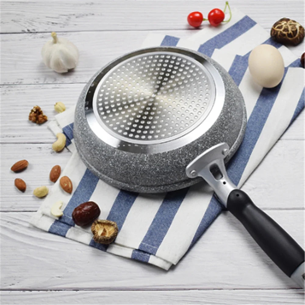 Frying 28/26/24/20cm Wok Non-stick Pan Skillet Cauldron Induction Cooker Pans Pancake Egg Gas Stove Home