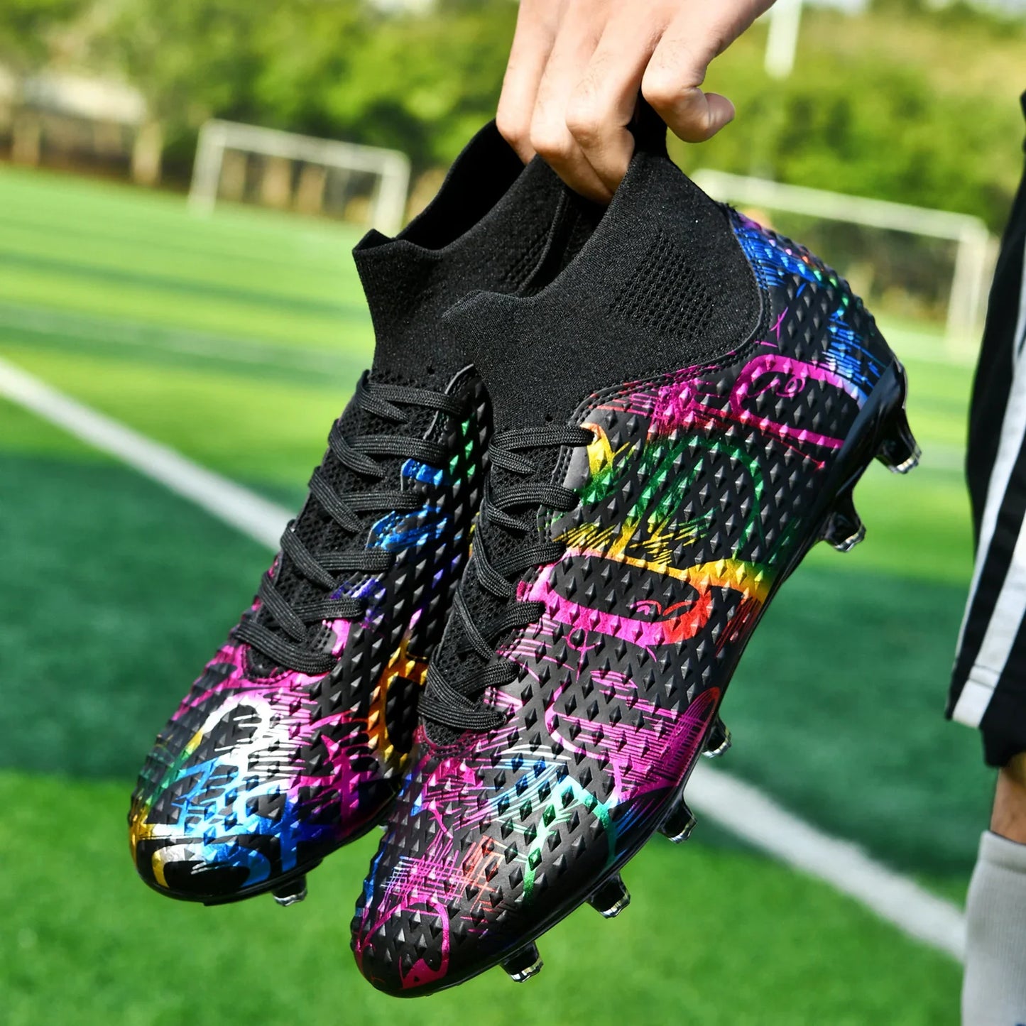 Men Soccer Shoes Chlidren Futsal Non Slip Football Boots Grass Indoor Sports Cleats Football Shoes Kids Trainling Fast Sneakers