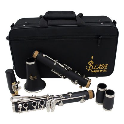 SLADE Bb Clarinet 17 Keys Bakelite Wooden Professional Woodwind Instrument Clarinette With Box Reed Musical Instrument Parts