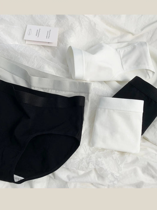 IG-Inspired! 4-Pack Minimalist High-End Panties - Solid Colors, Breathable, 100% Cotton Crotch for Ultimate Comfort,Girls & Wome