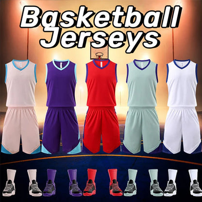 Basketball Jersey Customize Adult Kid Quick-drying Training Uniform Shirts Sleeveless Sportswear Tracksuit Sport Suit Clothing