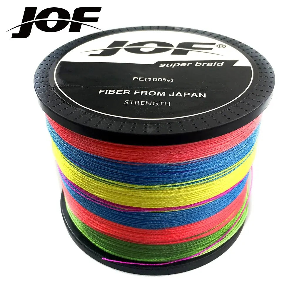 JOF 4 Strands Braided Fishing Line Multifilament 300M 500M 1000M Carp Fishing Japanese Braided Wire Fishing Accessories Pe Line