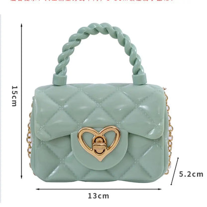 PU Mini Shoulder Bags New Heart Coin Wallets Handbags Women Girls