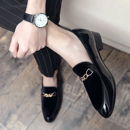 Luxury Design Suede Men's Loafers Black Blue Red Casual Dress Shoes For Nightclub Party Monk Strap Men Shoes Size 38-47