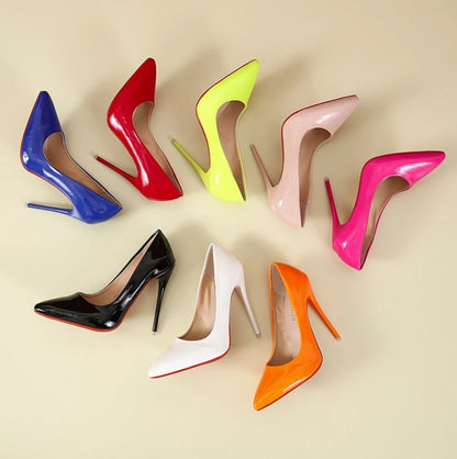 High Heels 35-45 Plus Size Women Shoes 12cm Thin Stiletto Banquet Wedding Shoes Sexy Pointed Toe Ladies Party Shoes