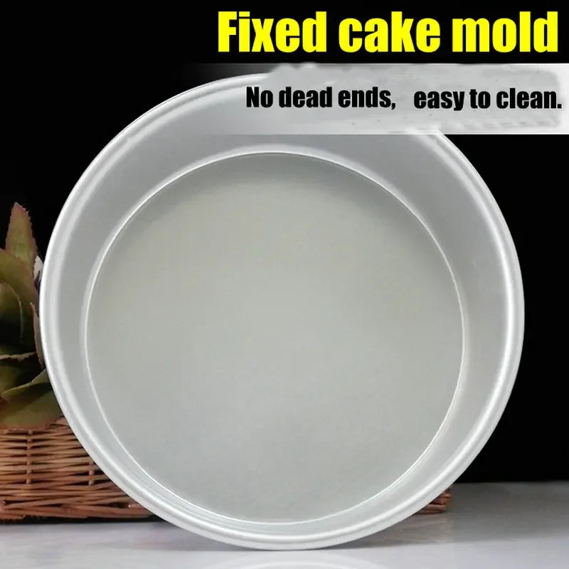 4-12 inch Aluminum Round Cake Bakeware solid bottom Chiffon Cake die for aluminum alloy Home baking cake mold pan cake tin