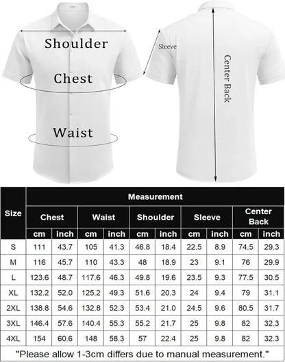 Men's Fashion Casual Solid Color Shirt Pullover Button Linen Cotton Comfortable Daily Top Short Sleeve Shirt Beach Summer Shirt