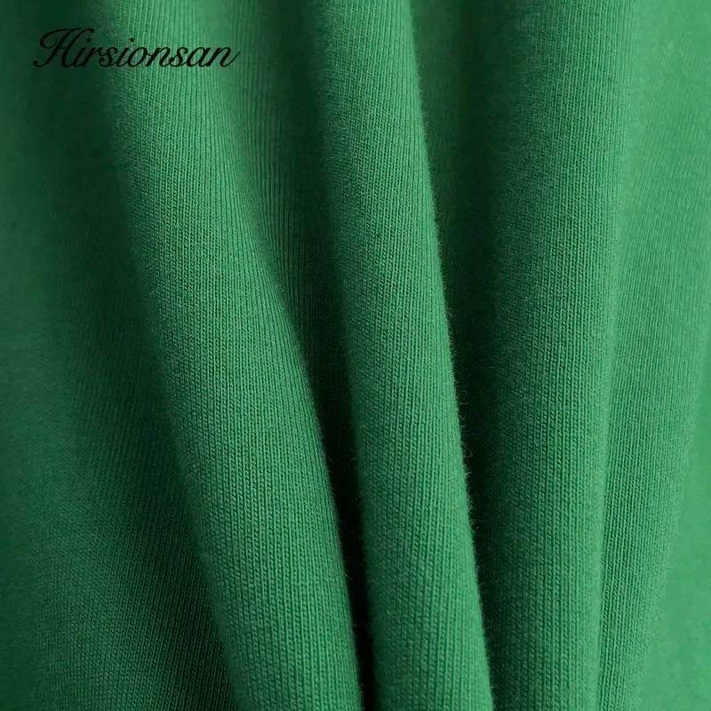 Hirsionsan Basic O-neck 100% Cotton T Shirt Women Loose Oversized Pullover Chic Cusual Tees Female Tops Girl Clothing 11 Colors