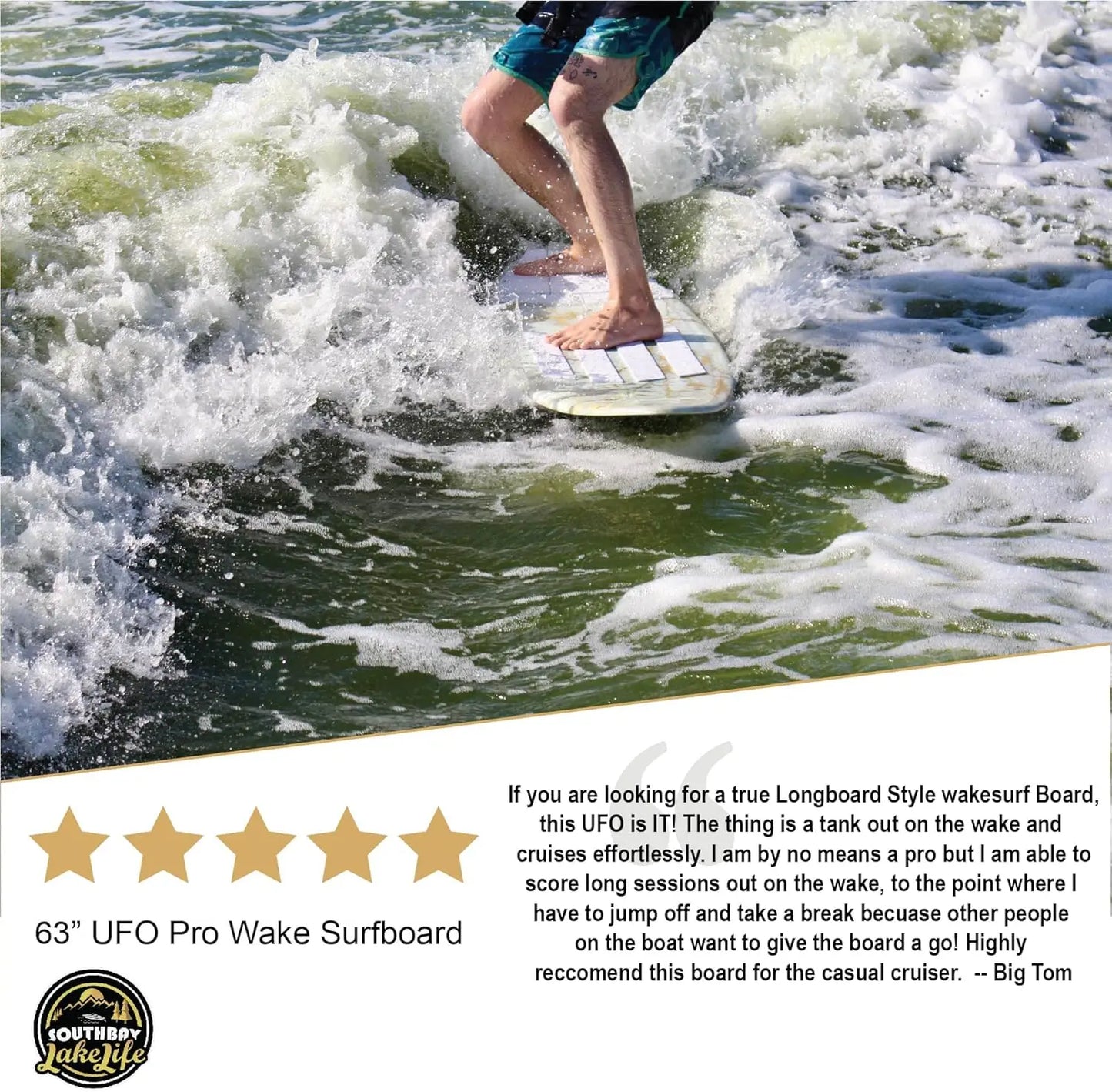 Co. - 63” / 54" / 52" Wakesurf Board - Best Performance Wake Surfboards for Kids & Adults - Durable Compressed F