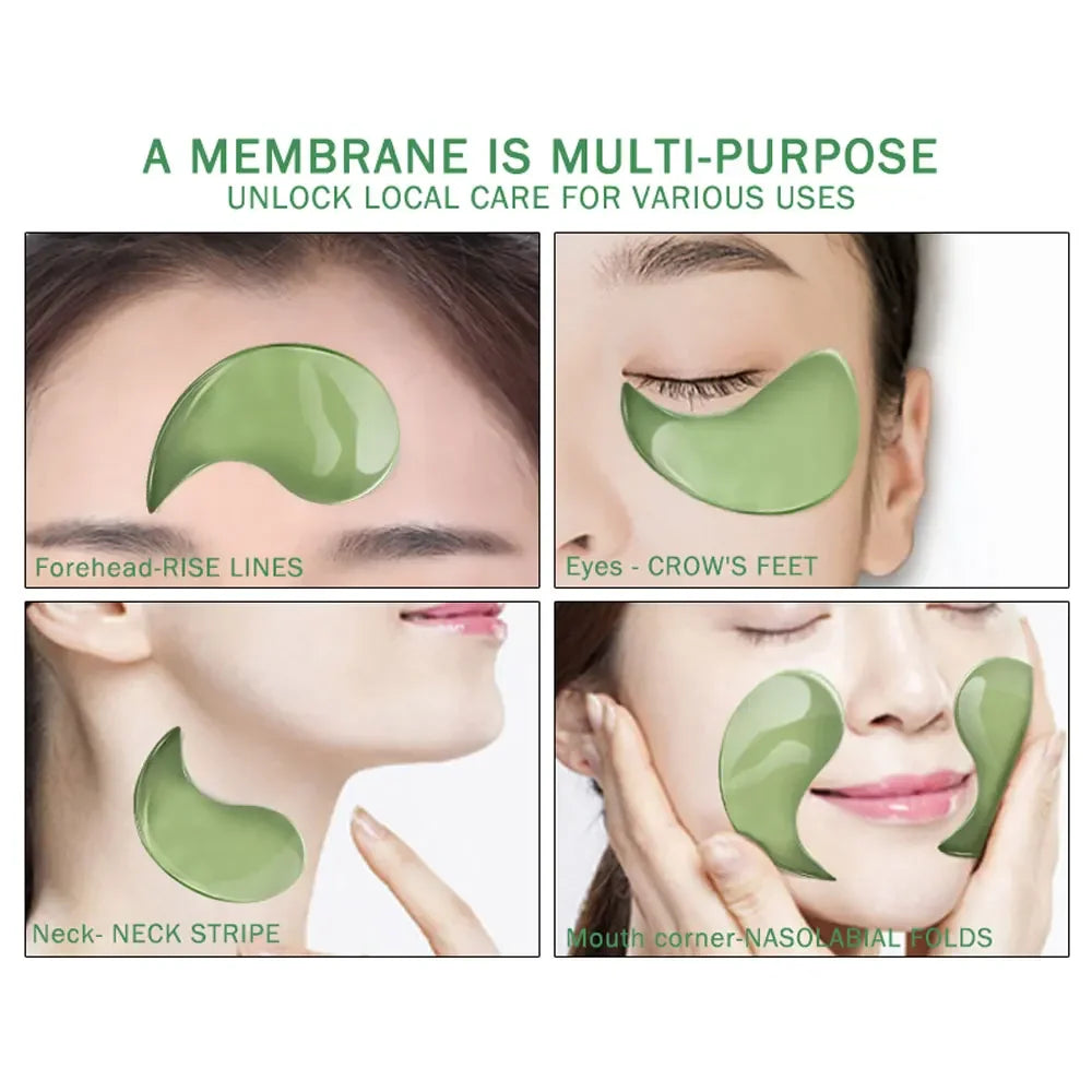 60PCS=30 Pairs Aloe Vera Eye Mask Moisturizing Collagen Hyaluronic Acid Gel Eye Patches Smoothing Repairing Eye Skin Care