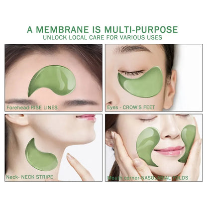 60PCS=30 Pairs Aloe Vera Eye Mask Moisturizing Collagen Hyaluronic Acid Gel Eye Patches Smoothing Repairing Eye Skin Care