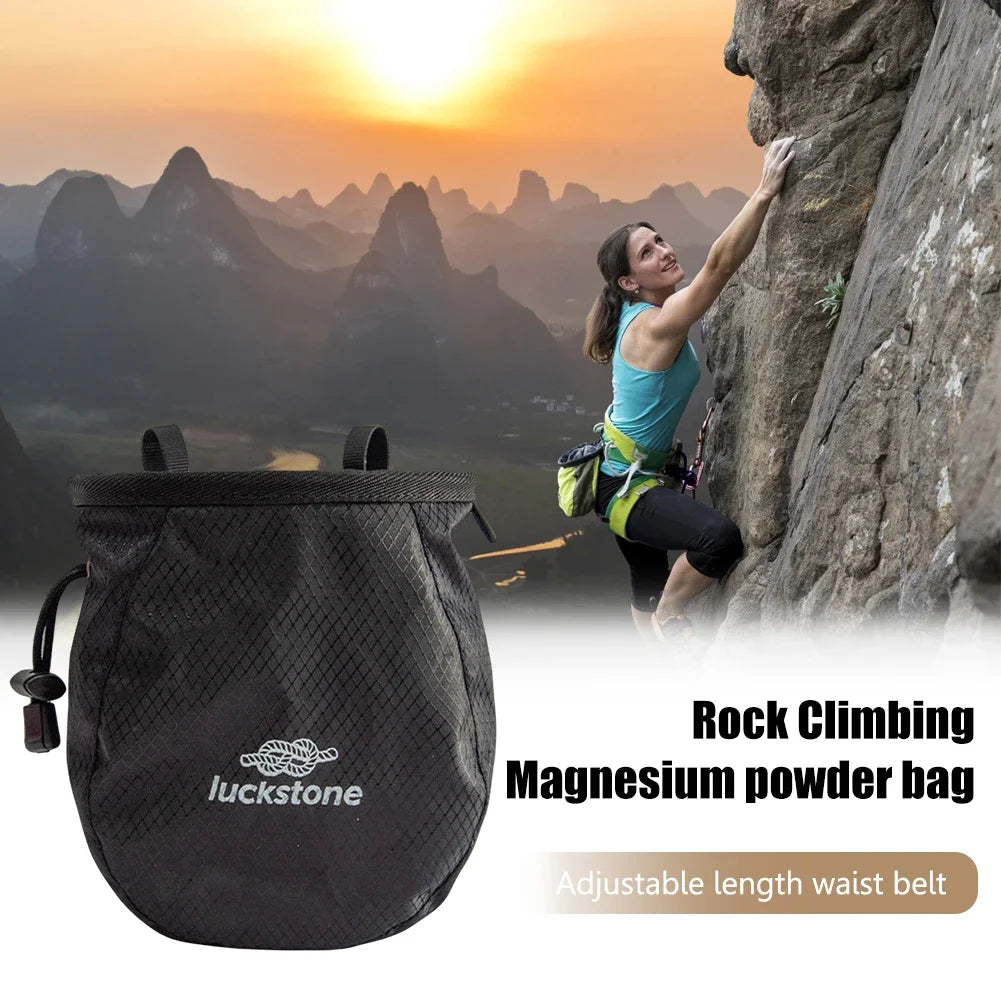 Magnesium Powder Bag Waterproof Polyester Chalk Bag Adjustable Storage Climbing Magnesium Powder Bag for Climbing Weightlifting