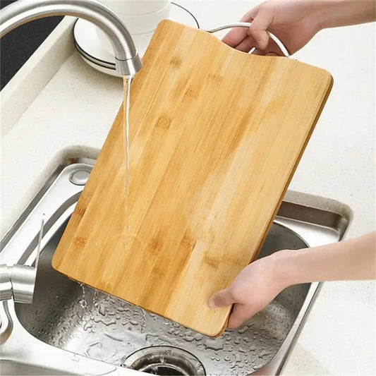 Kitchen Bamboo Cutting Board With Handle Chopping Board Carving Tray For Meat Vegetable And Cheese Kitchen Tools And Gadgets