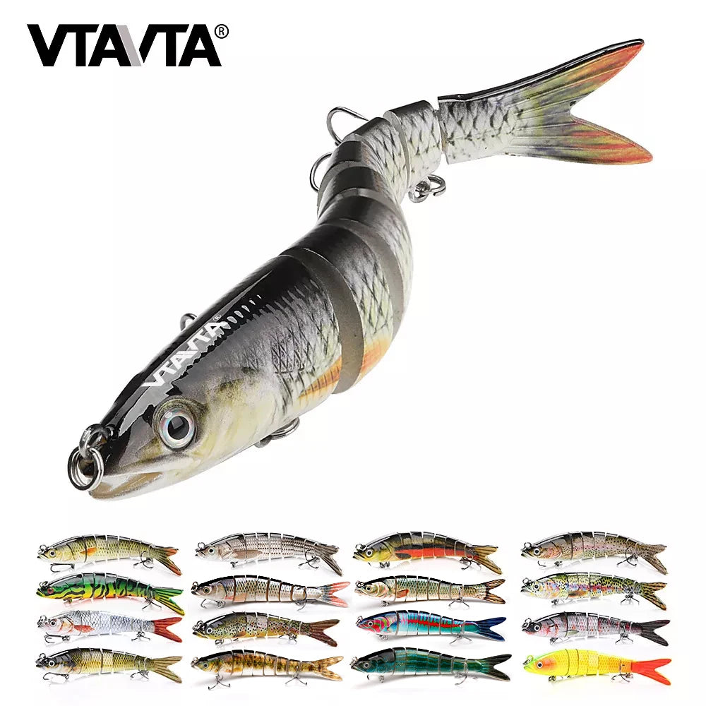 VTAVTA 10/14cm Sinking Wobblers Fishing Lures Jointed Crankbait Swimbait 8 Segment Hard Artificial Bait For Fishing Tackle Lure