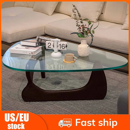 Home Coffee Table Irregular Glass Side Table Modern Simple Dining Table For Bedroom Living Room Furniture Sofa Side Desk Table