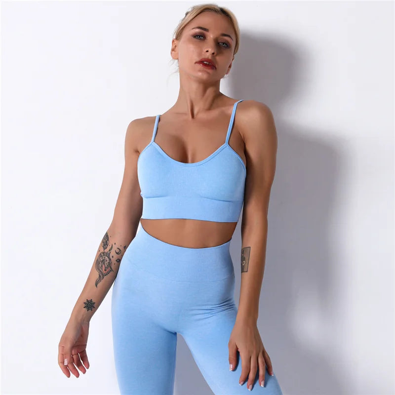 Seamless Women Yoga Set Workout Shirts Sport Pants Bra Gym Suits Fitness Shorts Crop Top High Waist Running Leggings Sports Sets