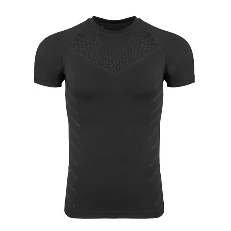 Gym T Shirt Men Quick Dry Running Shirt Compression Fitness Shirt Male Gym Workout tights Short Sleeve Summer Sports T-shirt Men