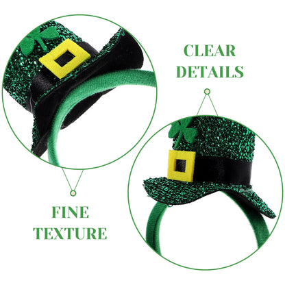 Headband Cuckold Headdress for St Patrick’s Clothing Top Hat Festival Headbands Saint Patrick's Day Hair Hoops Miss