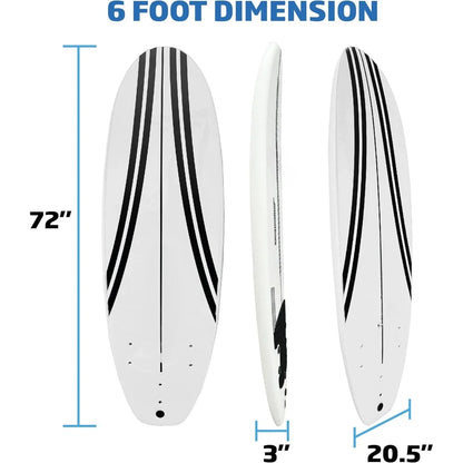 Surfboard soft board foam for children and adults, beginner to intermediate, with high-performance towing pads