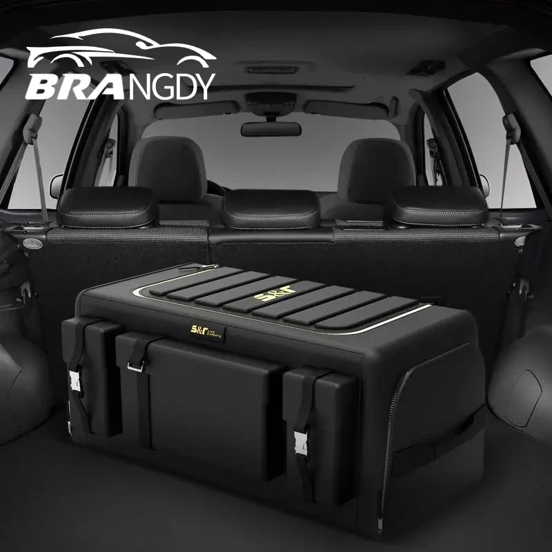 Car Trunk Storage Organizer With Lid Universal Car Trunk Organizer 70L Storage Box Oxford Cloth Folding Organizador