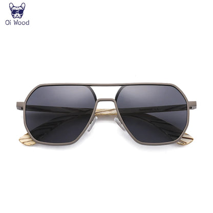 Oi Wood High Quality Fashion Alloy Sunglasses Men Women Wooden Polarized Sun Glasses Driving Uv400 Oculos De Sol 8059