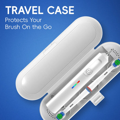 Rotating Electric Toothbrush, 3 Modes USB Fast Rechargeable Rotary Electric Toothbrush with Timer, Travel Case and 2 Brush Heads