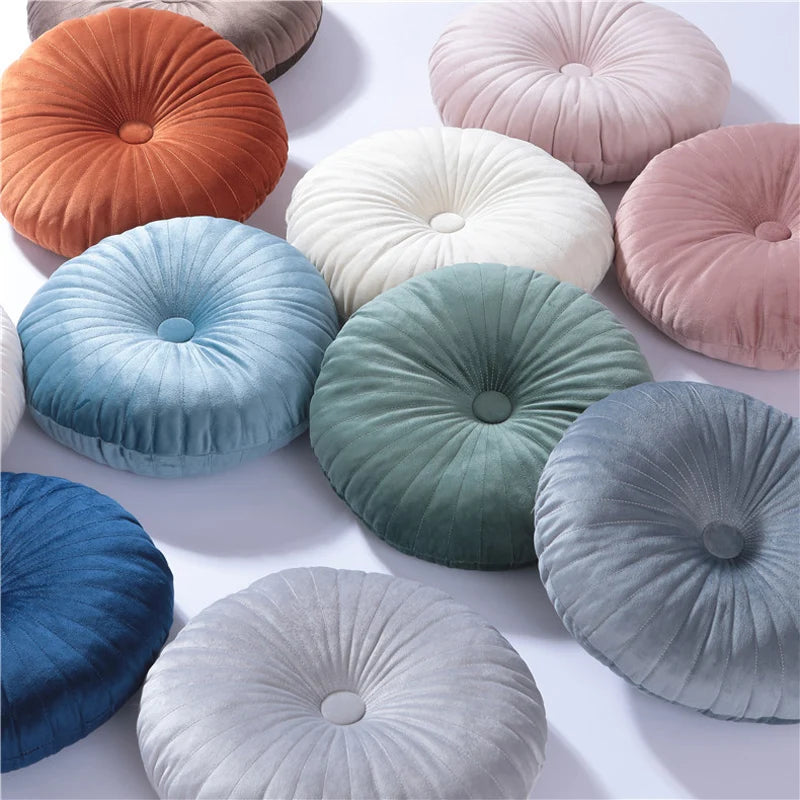 Round Pouf Throw Pillow Tatami Cushion Home Decorative Sofa Cushion Bed Chair Floor Coussin Soft Seat Pillow Pad 35x35cm