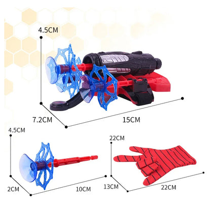 Cartoon Superhero Spider Silk Launcher Toys Funny Pests Eliminator Toy Anime Figures Cosplay Spiders Web Launcher Toys Kids Gift