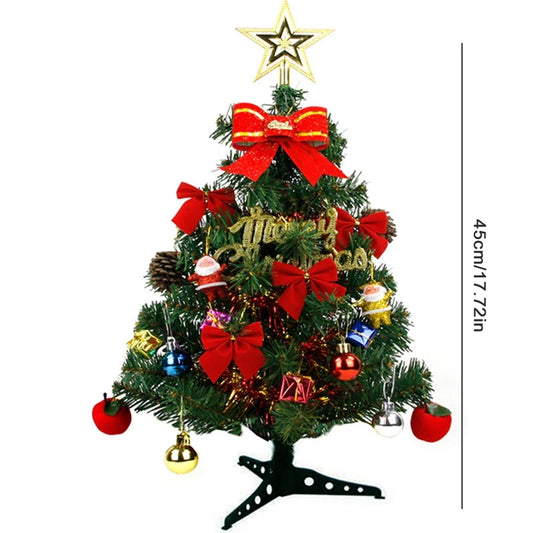 Hot Sale 45cm Christmas Tree Home Decoration PVC Artificial Xmas Ornaments Small Christmas Tree Party New Year 2025 No light